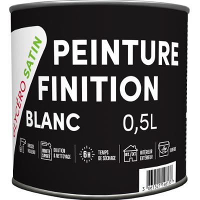 Peinture Finition Glycero Satin Blanc 0.5L