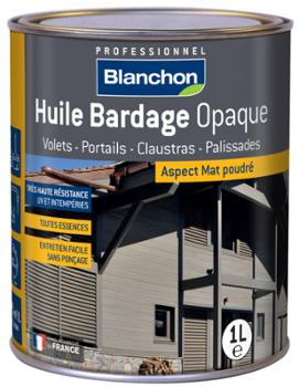 Huile bardage opaque anthracite pour le traitement et la protection du bois extérieur, résistante aux UV