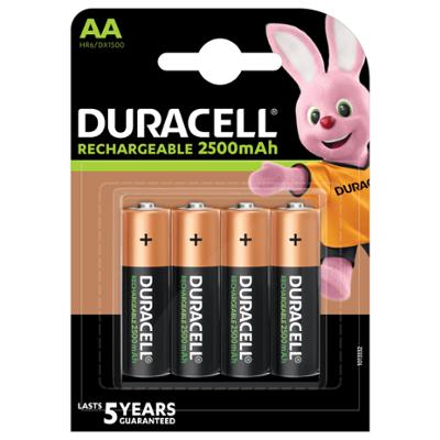 Piles rechargeables AA/HR6 2500mAh lot de 4 sous blister