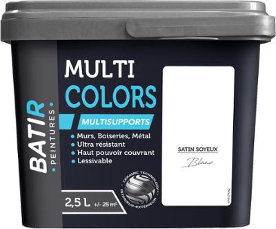 BATIR Multicolors Peinture Multisupports Satin Soyeux 2.5L