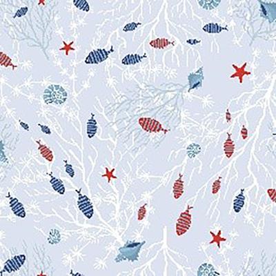 Nappe Polyester Ronde Ø160 cm Moana Bleu sur Cintre