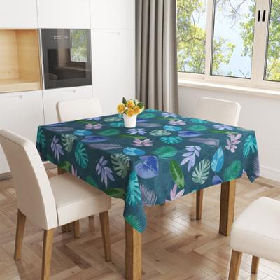 Toile Cirée Ronde Ø140 cm Tuvalu Paon sur Cintre