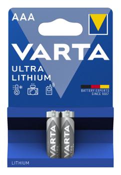 Blister de 2 piles Ultra Lithium AAA longue durée