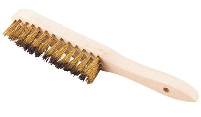 Brosse à Manche Fil Rond Laitonné 28 cm Souple