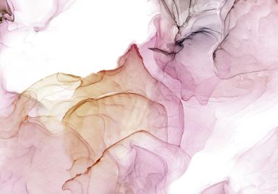 Papier peint panoramique Shiny Fluid avec motif abstrait effet brillant 400x280 cm