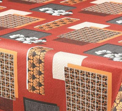 Nappe Polyester Ronde Ø160 cm Aurore Terracotta sur Cintre