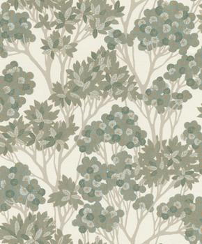 Papier peint vinyle grainé sur intissé motif arbor vert pour une ambiance naturelle
