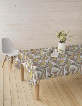 Nappe Tissu enduit Karma Terracotta laize nappe 20 m x 140 cm, motif décoratif résistant et facile d'entretien