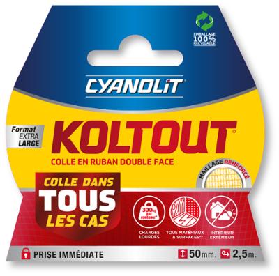 Colle Koltout Ruban Double Face Extra Large 50 mm x 2.50 m