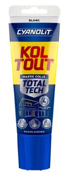 Mastic Colle et Joint Total Tech Construction Blanc Tube 125 ml