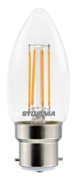 Ampoule Transparente Flamme LED B22 4.5W 470 lm Blanc Chaud