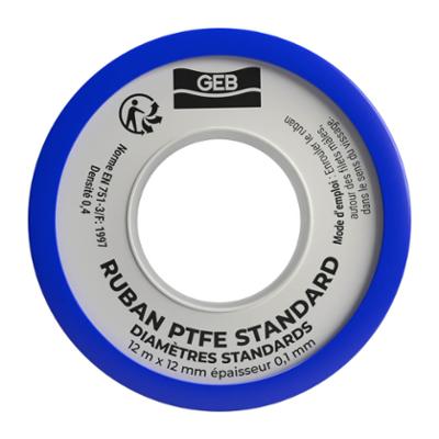 Ruban Teflon PTFE Standard 12 m x 12 mm x 0.1 mm