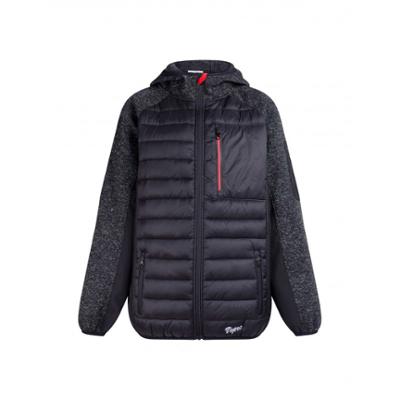 Veste Matelassée Bi-Matière Davy Noire/Chinée