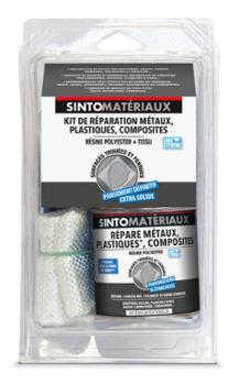 Kit de Réparation Métaux Plastiques Composites 0.5L + 0.5 m²