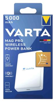 Batterie Externe USB-C Mag Pro et Qi 5000mAh Blanche