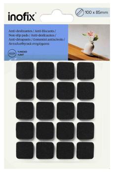 Patin Mousse Adhésif Anti-Dérapant 17 x 17 mm Noir (x20) 