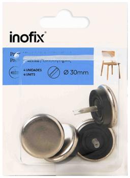 Patin de meuble en métal acier à clouer diamètre 30 mm, lot de 4, pour protéger les sols