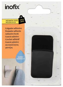 Crochet Adhésif Noir Mat Forme Branche