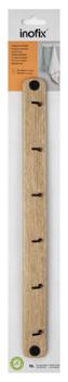 Crochets x6 sur Support Aspect Bois de 37 cm