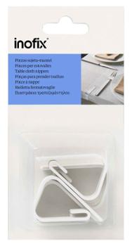 Pince Attache Nappe Blanche Lot de 4 