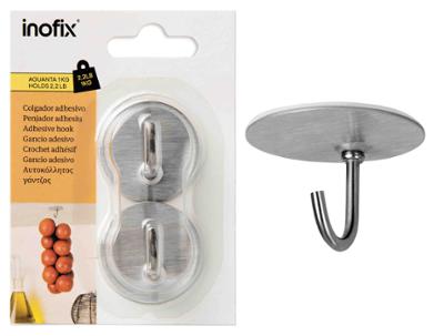 Crochet de Plafond Adhésif en Acier Inoxydable x2 