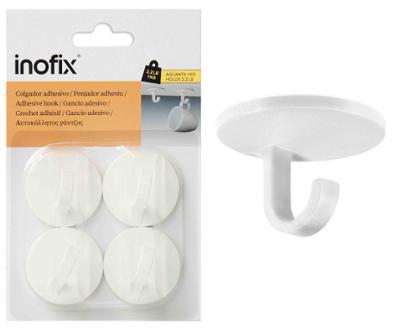 Crochet de Plafond Adhésif en Plastique x4 