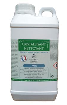 Savon cristallisant nettoyant PM10 en bouteille d'1 litre pour marbres et pierres.