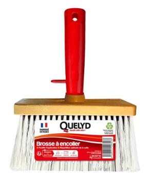 Brosse à encoller de tapissier pour papier peint, avec poils synthétiques et manche ergonomique