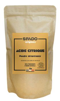 Acide Citrique en Poudre 800g en sachet, produit d'entretien multi-services