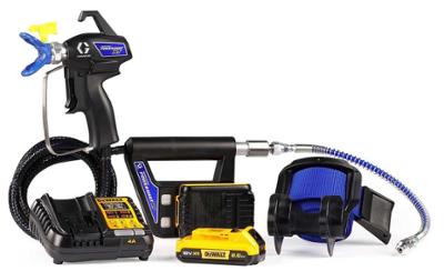 Pistolet Airless Contractor PowerShot XT sans fil avec chargeur 20V et 2 batteries pour peinture professionnelle