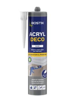 Acryl Déco Mastic Acrylique de Finition Blanc 280 ml 