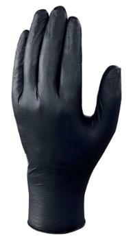 Gants Jetables en Nitrile Noir Ambidextre Boîte de 100