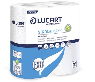 Essuie-tout Strong Maxi2 blanc, lot de 2 rouleaux absorbants et résistants