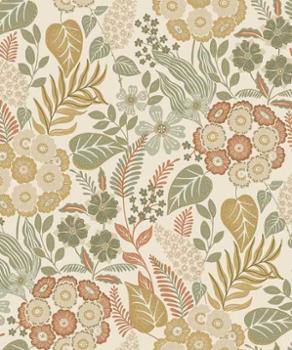 Papier peint vinyle sur intissé A76602 motif Alice vert, rouleau de 10.05 x 0.53 m