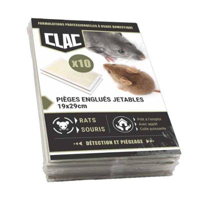 Clac Rats et Souris 10 Pièges Englués Jetables 19 x 29 cm
