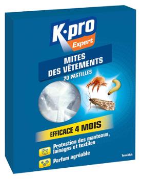 Anti Mites et Acariens Vêtements 20 Pastilles TP18