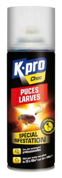 Aérosol insecticide TP18 200 ml, spécial puces et larves, à diffusion automatique pour un traitement complet de l'habitat.