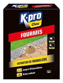 Destructeur de Fourmilière 400 g en granulés, flacon avec double application poudrage et arrosage.