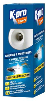 Kit anti-mouches et moustiques TP18 comprenant un diffuseur électrique et une recharge insecticide de 250 ml