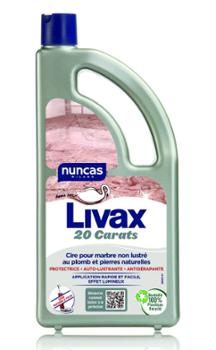 Cire Livax 20 Carats pour l'entretien et la protection du marbre non lustré, format 1L