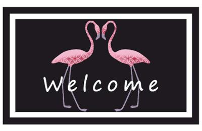 Tapis Velvet Flamingo rose 45x75 cm, doux au toucher