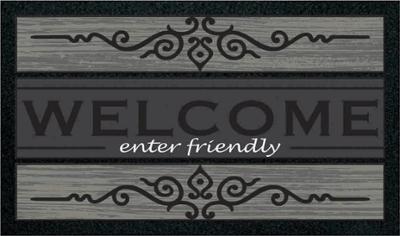 Tapis d'entrée rectangulaire Classic Enter 40 x 68 cm