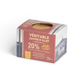 Véritable Savon d'Alep 20% Huile de Laurier 190 g, pain de savon artisanal