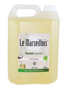 Savon de Marseille Liquide Aux Extraits d'Huile de Coco 5L en bidon recharge
