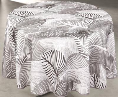 Nappe Ronde Polyester Mano Gris Ø160 cm Sur Cintre
