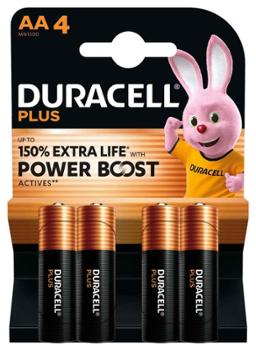 Piles Alcalines Plus Power Boost AA/MN1500 1.5V Lot de 4