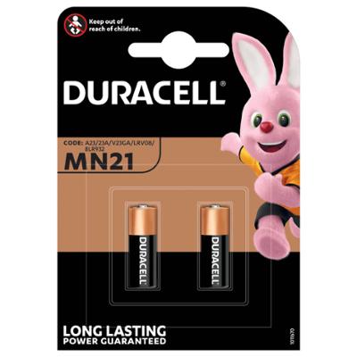 Lot de 2 piles alcalines spéciales MN21 12V pour télécommandes et alarmes