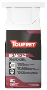 Sac de 6 kg de l'enduit de rénovation extérieur en poudre Granirex, idéal pour le rebouchage et la préparation des murs.