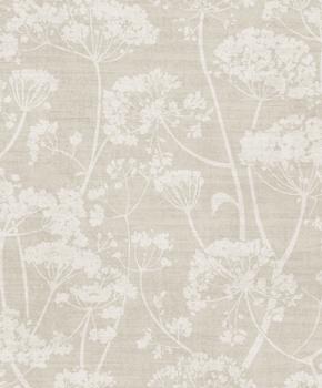 Papier Peint Vinyle Intissé beige motif floral délicat Cow Parsley