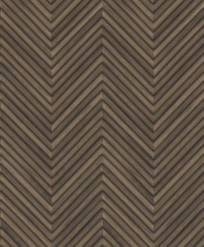 Papier Peint Intissé Effet Chevron Bois Foncé pour une ambiance chaleureuse et moderne